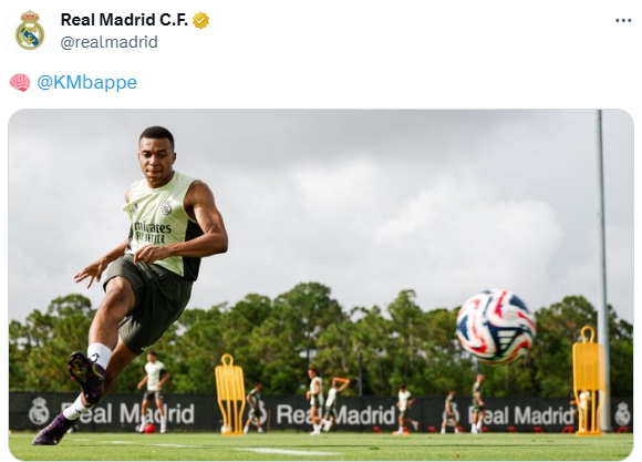 When will Mr. M take action? Real Madrid posted Mbappe s training photos after gastroenteritis, with emoticons 