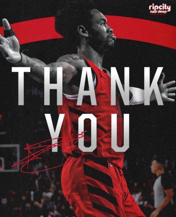 We have been together for seven years! Trail Blazers Official: Thank you for everything Anfenny Simmons