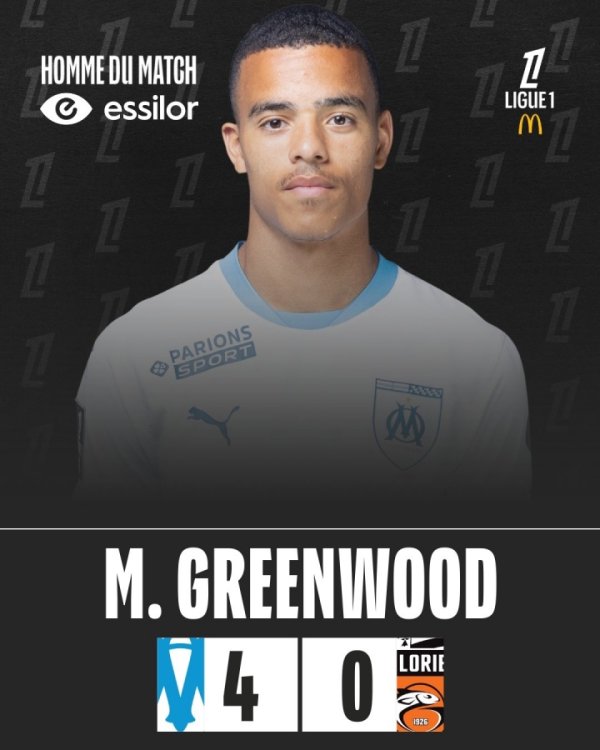 The peak value is 50 million euros! Greenwood passes and scores MVP, leading the Ligue 1 assists list with 2 goals and 3 assists at the start of the season