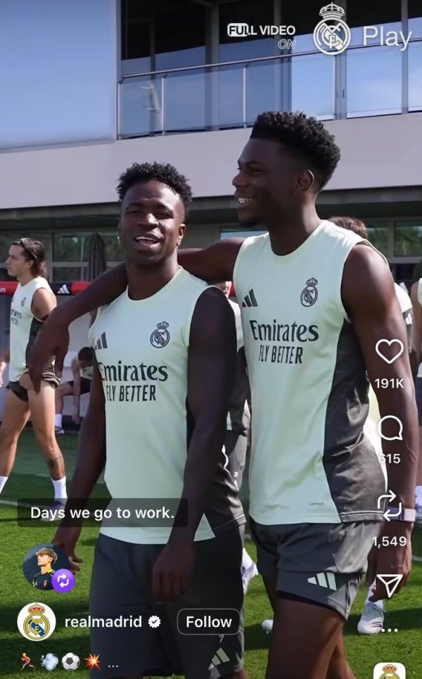 Want to come back? Nico Pas reposts Real Madrid training video