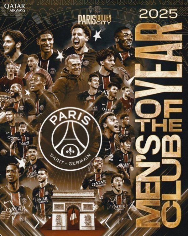 All your thoughts are here? Paris poster to celebrate the award for the club of the year
