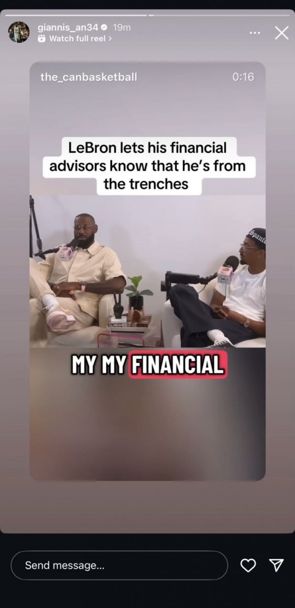 Feel the same! Giannis Antetokounmpo retweeted James  comments about warning financial advisors not to try to steal money