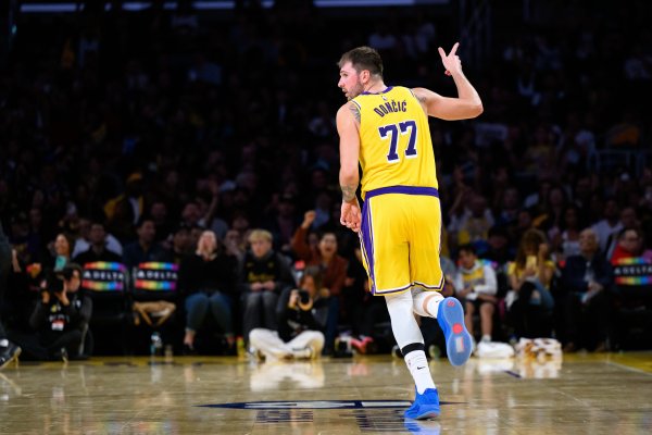 Doncic scored at least 35 points, 10 rebounds and 5 assists in the opening game, the first in Lakers history since O Neal in 2000.