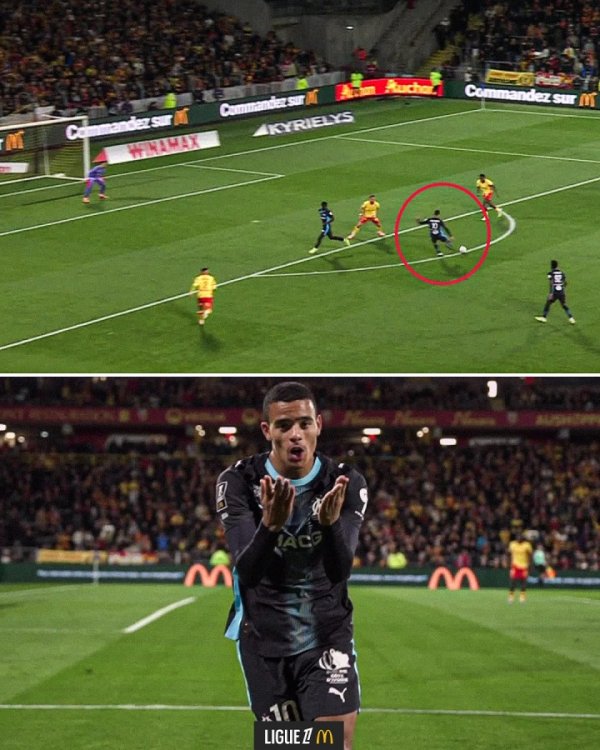 This shooting skill 🤯 Greenwood keeps hitting the ball from the top of the arc and hits the blind spot. He has 8 goals and 4 assists in 12 games in all competitions at the beginning of the season.