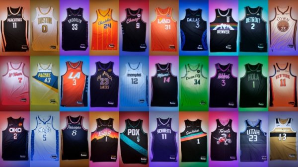 Each has its own characteristics! Which one is your favorite? NBA officially releases 30 team city edition jerseys